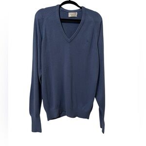 VTG Men’s Christian Dior Blue V-Neck Sweater (Size L)